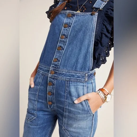 Citizens of Humanity | Faye Button Front Denim
Overalls Size S - Picture 2 of 12
